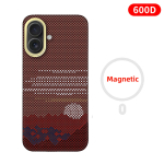 iPhone 17 jaoks Aramidkiud&uuml;mbris S&uuml;sinik-Kevlarriidest &Otilde;huke K&otilde;va Kate Magnetiline Must Slim Kerge Punane 600D Premium 1500D Carbon Fiber&iPhone17