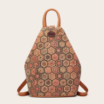 Naiste boho korgist seljakott ristkorralik kott boheemlaslik stiil p&auml;evakotid vintage tr&uuml;kitud rahakott &otilde;lakott kerge vabaaja reisi t&ouml;&ouml; k&auml;ekott naistele one size beige