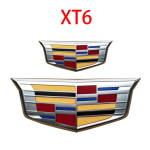 2 tk Cadillac XT6 Auto Esiosa Logo Embleemi Kate Tagumine Pagasiruumi M&auml;rgi Embleemid Kleebis V&auml;lised Tarvikud XT6