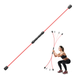 Multifunktsionaalne treeningpulk Fitnessi harjutus Elastne vibratsioonivarras Tremble joogakepp punane