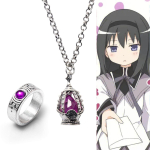 Anime Puella Magi Madoka Magica Cosplay Kaelakee Kaname Madoka Miki Sayaka Hingekivi Ripats Kaelakee S&otilde;rmuste Komplekt Moodsad Ehted Akemi Homura gray