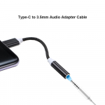 C-t&uuml;&uuml;pi pistikupesaga 3,5 mm AUX-helikaabli konverteri adapter USB-C isase ja 3,5 mm k&otilde;rvaklappide pesaga