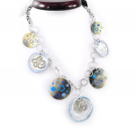 NOA [H2373] - Collier Cr&eacute;ateur 'Bora Bora' bleu sinine