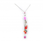 NOA [H2423] - Sautoir Cr&eacute;ateur 'Emilie' rose orange oranž