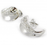 Altesse [I2984] - Boucles Argent 'Scarlett' blanc h&otilde;be