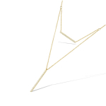 Les Tr&eacute;sors De Lily [Q4032] - kullatud kaelakee  Sissi  valge kuld - 38 ja 45 cm - 35x1 mm valge