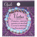 Les Tr&eacute;sors De Lily [Q6930] - Bracelet cr&eacute;ateur 'Min&eacute;ralia' opale - 8 mm valge