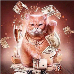 T&auml;ielik 5D Teemantmaal Lucky Cat Teemanttikandid Ristpistes Kodukaunistus K&auml;sitsi valmistatud kingitus 30x30cm