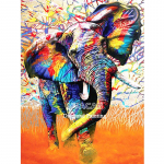 DIY teemanttikandid 5D elevant t&auml;is teemantmaaling loomade kodukaunistus mosaiik k&auml;sitsi valmistatud 20X30CM