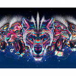 Teemanttikandid Muster Ristpistes Rock Tiger Teemantmaaling DIY Mosaiic Home Decor 20X30CM