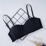 N&auml;htamatu Push Up rihmadeta rinnahoidja pulmadeks ilma rihmata naiste seksikas juhtmevaba rinnahoidja &uuml;laosa pesu &otilde;mblusteta aluspesu 32B must