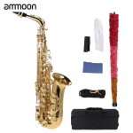 ammoon Eb Alto saksofon messingist lakitud kuldne E Flat Sax 802 klahvit&uuml;&uuml;p puupuhkpill
