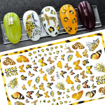Butterfly k&uuml;&uuml;nekleebised K&uuml;&uuml;nekleebised Lillesinine v&auml;rviline liimt&auml;toveering manik&uuml;&uuml;ri jaoks Nail Art Slider Decor