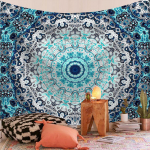 Ps&uuml;hhedeelsed seinavaibad Seinaripp Mandala liivane rannar&auml;tikuga vaip Bohemian tekk Magamisalus Vaibad Kodukaunistused 230x180cm