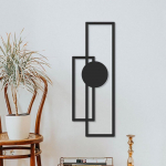 TRIDENT 2 &ndash; kaasaegne seinakaunistus, metallist seinakaunistus, geomeetriline seinakujundus, metallist kunstiteos, metallist seinakaunistus, ainulaadne seinakaunistus, kaasaegne kodukaunistus 31 x 85 cm (12 x 33 inch)