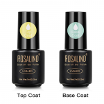 ROSALIND geel-k&uuml;&uuml;nelaki h&uuml;briidlaki komplekt manik&uuml;&uuml;ri aluspinna jaoks base+top