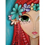 5D DIY teemantmaalikomplekt Multifilmi koomiksite t&uuml;druku printsessi kodukaunistus T&auml;is&uuml;mmarguse tikandiga mosaiikv&auml;rvide m&uuml;&uuml;k Full Round 20x30CM