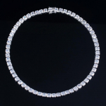 CMM uhke geomeetriline ruudukujuline kuupmeetri tsirkooniumoksiidi pulmakee kaelakee valge kulla v&auml;rv