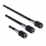 3 tk kruvikeeraja pikendusotsakud kiirvabastusega 1/4 kuuskantvarrehoidja magnetiga puur 3Pcs