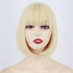MISSQUEEN naiste Cosplay helelilla &otilde;lgade pikkusega sirge Bob parukas koos tukkidega Cosplay lilla l&uuml;hikeste juustega s&uuml;nteetilisest kiust Halloweeni parukas