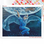 Huacani 5d DIY teemantmaaling mosaiik Doctor Angel ristpistes tikkimiskomplektid t&auml;isruudu/&uuml;mmarguse portree Maa kodukaunistus Full Square 20*30 cm