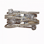 SACE GEMS Klassikaline vasesulamist tsirkoonist s&otilde;rmus Naiste ehted Pulmalubaduse peokingitus 6 h&otilde;be