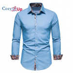 Cozy Up pikkade varrukatega Value Denim s&auml;rk S sinine