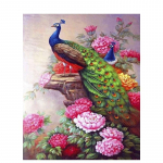 5D t&auml;is&uuml;mmargune teemantmaal Roheline paabulinnu tikandid Ristpistes Loomade Kodukaunistus Mosaiik Kingitus Full Round 20x30CM