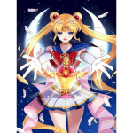 Teemantmaaling Anime Sailor Moon tegelaskuju Tikand Mosaiik Seinakleebised Moodne kodu T&uuml;drukud Magamistoakaunistused Maalimine Full Round 20x25CM