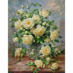 3D-teemanttikandid ristpistega &uuml;mmargused kivimaalingud lilled Full Round 20x25CM