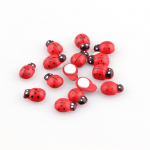 Uus 10 tk/komplekt armas puidust lepatriinu lepatriinu kleebis Lastele meisterdamise kodukaunistus 10 Pcs punane