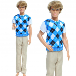 1 komplekt Nukur&otilde;ivad Ken Dolls Meestele Igap&auml;evaseks kandmiseks Mix Triibuline T-s&auml;rk S&auml;rk P&uuml;ksid P&uuml;ksid L&uuml;hikesed p&uuml;ksid Vabaaja riided Ken Doll Kid M&auml;nguasjade tarvikud