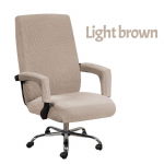 Suur XL/L lihtne elastne kontoritooli kate 2 tk k&auml;etoe kattega T&auml;ielikult katva m&auml;ngutooli kate istmepadi pestav L helepruun v&auml;rv