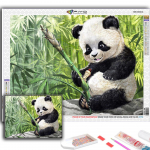 5D DIY Teemantmaal Ristpistes Loom Panda Teemanttikandid Mosaiik Seinakunst Kodukaunistus Full Round 20X30CM