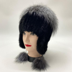 Kootud naaritsa rebase karusnahast pommik&uuml;barad naiste kohevad talvised soojad k&otilde;rvaklapiga m&uuml;tsid naiste br&auml;ndi disainerm&uuml;tsid