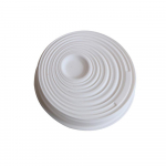 Round Water Wave Ripple White Mousse silikoonvorm valge