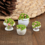 4 tk nukumaja m&ouml;&ouml;bel 1:12 tarvikuid Mini Rohelised Bonsai lillepotid 4pcs