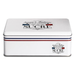 Les Tr&eacute;sors De Lily [A3020] &ndash; metallist suhkrukarp 'Le Petit Comptoir' valge (maitsed ja traditsioonid) - 20x13x7 cm valge