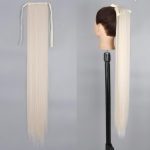 MISS WIG naturaalsest s&uuml;nteetilisest kiust juuksepikendused kuumakindlad kiust hobusesaba pikad ja siledad mustad soengud 55 cm