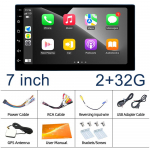 Reakosound 2 Din 7 Andriod 11 auto multimeediumipleier Carplay 2+32G GPS-navigatsioon Bluetooth autoheli Wifi USB FM peegel rLink HD autoheli stereo 708F 2-32G Carplay