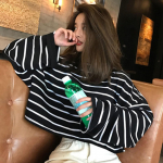 Naiste massiivne pikkade varrukatega vabaaja Crewneck avara kapuutsiga ja pulloveriga dressipluus L must