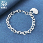 925 Sterling H&otilde;bedast tahke s&uuml;dameripatsiga k&auml;ev&otilde;ru ehted 20cm