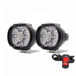 Mootorratta esituled 6 LED valged kohtvalgustid elektris&otilde;idukite motorollerite lisapirnid 2 pieces and switch