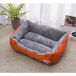 1 tk Lemmikloom suur koera voodi soe maja kommiv&auml;rvi ruudukujuline pesa v&auml;ike lemmiklooma kennel kassi koera voodi ZPG 45x30 cm oranž