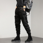 Cargo Pants Meeste Trend Meeste Haruni V&auml;ikeste jalaga p&uuml;ksid Lahtised jalad mitme taskuga p&uuml;ksid 38 must