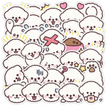 40 Malta beebikoera kleebist Armsa koera v&auml;ljendusk&auml;siraamatu materjalid Loomingulised multifilmi k&auml;siraamatu kleebised