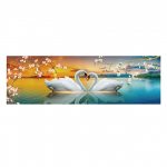 Swan on Lake Plakatid ja tr&uuml;kised Loomade maastik Maalimine L&otilde;uend Prindid Seinapildid Kodukaunistused Elutoa seinakunst 20cm&times;40cm NoFrame