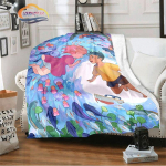 Ponyo on the Cliff armas Multifilmi tekk Miyazaki Hayao Animatsioonisarja tekk Nelja aastaaja tekk lastele ja t&auml;iskasvanutele 150x180cm