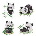 Kleebised Armas multifilm Panda s&ouml;&ouml;b bambusest PVC-kleebised DIY Dekoratsioon Eemaldatav elutuba Magamistoa taustakleebised Avaleht Panda