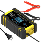 Auto akulaadija 12V/24V 6-150Ah mootorratta impulss-remondi akulaadija AGM automaatne &ndash; Euroopa pistik/USA pistik/UK pistik US Plug must/kollane